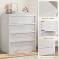 thumbnail image 4 of Commode à 4 Tiroirs pour Chambre. Table de Chevet en Chêne Naturel à 4 Tiroirs avec Grand Rangement. Petite Commode Moderne Organisateur Table pour Salon, 4 of 6