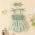 thumbnail image 2 of Sngxgn Baby Girls' Sleeveless Bodysuit Dress(Green,80), 2 of 6