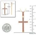 thumbnail image 2 of Dazzlingrock Collection Round Red Diamond Classic Traditional Cross Faith & Fashion Charm Pendant for Men with 18 Inch Gold Chain (0.25 ctw, Color Red, Clarity I2-I3) in 14K Rose Gold, 2 of 3