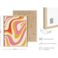 thumbnail image 2 of HAUS AND HUES Bright Abstract Wall Art- Set of 3 Colorful Posters for Wall, Pink and Orange Wall Art, Trendy Posters, Eclectic Wall Decor, Posters for Room Aesthetic Trippy (12x16, Framed Beige), 2 of 6