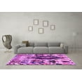 thumbnail image 3 of Ahgly Company Indoor Round Oriental Pink Modern Area Rugs, 5' Round, 3 of 4