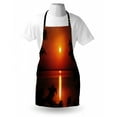 thumbnail image 3 of Nature Apron Sunset Horizon Skyline Reflection on the Sea Rural Fresh Dramatic View, Unisex Kitchen Bib Apron with Adjustable Neck for Cooking Baking Gardening, Red Scarlet Vermilion, by Ambesonne, 3 of 3