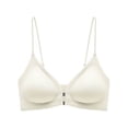thumbnail image 3 of Seamless Front Closure Strappy Push Up Bra for Daily Wear and Occasions Across Seasons Versatile Everyday Underwear for Home and Casual Outfits, White, XL, 3 of 3