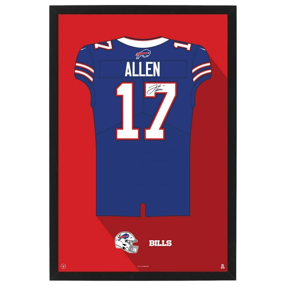 Josh Allen Buffalo Bills Home Jersey Framed Art Print