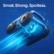 Upgrade Cordless Robotic Pool Cleaner – Wireless Battery Pool Cleaner with Sonar Navigation, Auto-Path Planning, Wall & Waterline Climbing, Tangle-Free Design for In-Ground / Above-Ground Pools