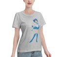 thumbnail image 2 of T-Shirt Basique à Manches Courtes pour Femmes Sailor Moon Mizuno Ami, 2 of 6