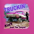 thumbnail image 2 of Wild Bobby, Truckin Ain't Just For Boys, Cars and Trucks, Unisex Crewneck Graphic Sweatshirt, Fuschia, XX-Large, 2 of 4