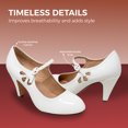 thumbnail image 3 of Chase & Chloe Mary Jane Shoes Women Oxford Pumps - Cute Low Kitten High Heels - Retro Vintage Shoes for Women 1950s Mary Janes Round Toe Shoe with Ankle Strap - Women Dress Shoes, 3 of 6