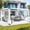 Silver Grommets, variant on 8' x 10'(2.4x3m) Clear Tarps PVC Vinyl Transparency Tarpaulin Glass with Metal Grommets,Protects Against Water, UV-Ray, , Cold Weather Resistan