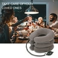 thumbnail image 2 of Graflsoa Portable Inflatable Neck Massager with Triple Air Chambers for Shoulder and Cervical Relief, Handheld Traction Device for Home Use, Adjustable Neck Pillow in Grey, 2 of 6