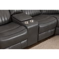 thumbnail image 4 of Paleremo Faux Leather Sectional with LED USB Speaker Wireless Charger in Gray, 4 of 4