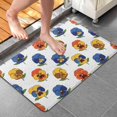 thumbnail image 4 of Pioneer Flower Floral Print Pattern Bathroom Rugs Mat, Non Slip Microfiber Bathroom Rug with Rubber Backing, Soft Mats for Bathroom Floor Tub Shower, 20"x32", 4 of 5