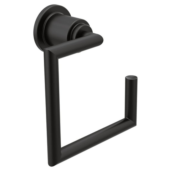 Moen YB0886 Matte black towel ring