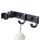 thumbnail image 2 of Soporte de cabezal de ducha de mano con 2 ganchos para colgar, soporte de cabezal de ducha ajustable, soporte de pared de soporte de varilla de ducha universal Xemadio 220973-2, 2 of 9