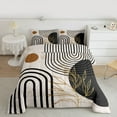 thumbnail image 2 of Homewish Mid Century Geometric 3 Pieces Queen Comforter Set for Teens Boys Girls,Minimalist Stripes Ultra Soft Bedding Sets,Vintage Aesthetic Bedding Comforter Set,Lightweight Room Decor,Reversible, 2 of 8