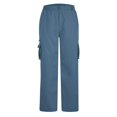 thumbnail image 3 of Men Cargo Pants Loose Fit Straight Flex Sweatpants Athletic Lightweight Hiking Pant Multi Pockets Casual Joggers, 3 of 4