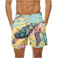 thumbnail image 2 of guisaled Swim Shorts Men Mens Big and Tall Swim Trunks Hawaiian Printed Vacation Holiday Board Shorts Quick Dry Elastic Waisted Beach Swimming Buttoms, 2 of 6