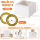thumbnail image 4 of Cajas para Postres con Ventana Transparente - Cajas para Pastel y Galletas con Tapa Abovedada - Incluye Cintas Decorativas - Ideal para Cupcakes, Bodas y Eventos, 4 of 4