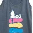 thumbnail image 3 of Peanuts - Summer Edition - Snoopy & Flip Flops - Women's Racerback Tank Top, 3 of 5