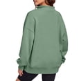 thumbnail image 7 of Sweatshirt For Women Plus Size Casual Long Sleeve Collared Shirt Lightweight Half-Zip Solid Color Loose Pullover Tops for Outdoor Hiking Sport Womens Clothes, 7 of 7