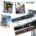 thumbnail image 5 of SUOSDEY No Buckle Belts for Men Women,Nylon Elastic Belts Invisible Buckleless Belt 4 pack, 5 of 7