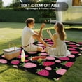 thumbnail image 5 of Fsddascl Red Pink Strawberry Outdoor Rug for Patio/Deck/Porch, Non-Slip Large Area Rug 4 x 6 Ft, Black Lovely Summer Spring Fruit Indoor Outdoor Rugs Washable Area Rugs, Camping Rug Carpet, 5 of 5
