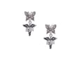 thumbnail image 2 of Delight Jewelry Silvertone Caduceus - BSN Silvertone Antiqued Butterfly Post Earrings, 2 of 4