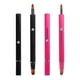 thumbnail image 1 of 4 pinceles de labios retráctiles para lápiz labial, aplicador de labios de doble punta con tapa, pincel corrector de manchas de sombra de ojos brillante (negro/rojo rosa) 12 cm, 1 of 5