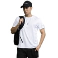 thumbnail image 5 of Ropa deportiva de malla suelta para hombre, camiseta de verano de gran tamaño, transpirable, de secado rápido, para entrenamiento, correr, ropa deportiva de manga corta, 5 of 5