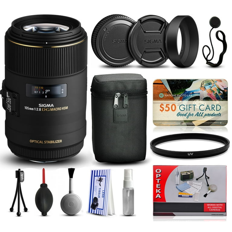 Sigma 105mm F2.8 EX DG OS HSM Macro Kits - Walmart.com