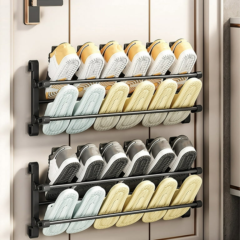 Wall Mounted Shoe Rack,Hanging Shoe Organizer,Metal Shoe Storage