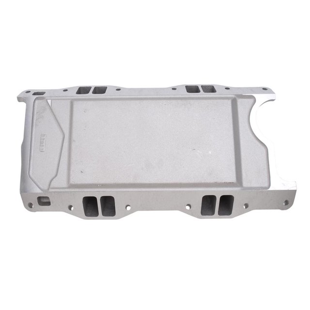 Edelbrock Intake Manifold 7577 RPM Air-Gap; 1500-6500 RPM Range; Dual-Plane; 4-Barrel Square-Bore Carburetor; Aluminum; Natural