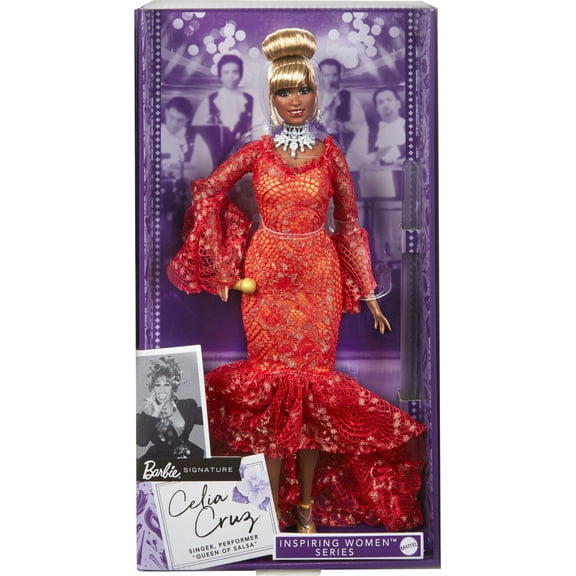 Collector Barbie Doll, Celia Cruz in Red Dress, Barbie Inspiring Women