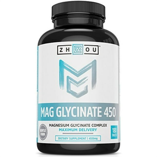 magnesium glycinate complex 450 mg tablets formulated for calm, high