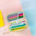 thumbnail image 5 of Pencil Case Pencil Pouch Campus Power Stationery Box Large Capacity High Beauty Multi Layer Storage Bag Campus Teen Adults Stationery Bag with Snap-tight Lid for College Office Supplies, 5 of 7