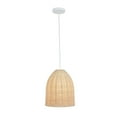 thumbnail image 4 of Elegant Designs Elongated Coastal Dome Rattan Downlight Pendant, 4 of 7