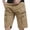 Khaki, variant on WREESH Men's Cargo Shorts Work Short Outdoor Workout Shorts Hiking Shorts Multi Pocket Fashion Casual Waistless Workwear Shorts Olive Green