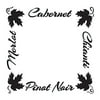 "French Wine Frame Word Art Stencil - 16"" x 16"""