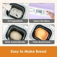 thumbnail image 5 of Kitchen in the Box 2lb Bread Maker with Auto Fruit Nut Dispenser, 12-in-1 Gluten-Free Bread Machine, 13H Delay Timer, Nonstick Pan, Keep Warm, Purple, 5 of 9