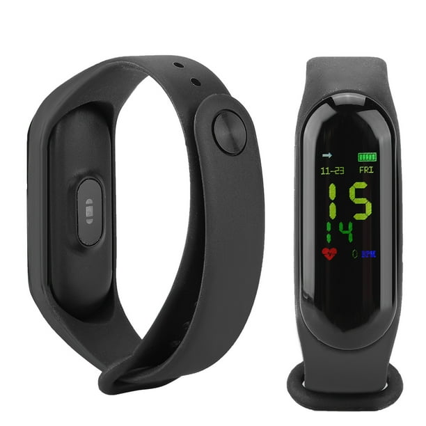 M3 M3X USB Color Screen Smart Bracelet Monitoring Heart Rate Blood Pressure IP68 Waterproof Walmart