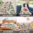thumbnail image 2 of Yayeee Throw Blanket for Couch Soft Warm 60" x 80" Sofa Chair Bed Decoration, Light Pink Flowers, 2 of 7