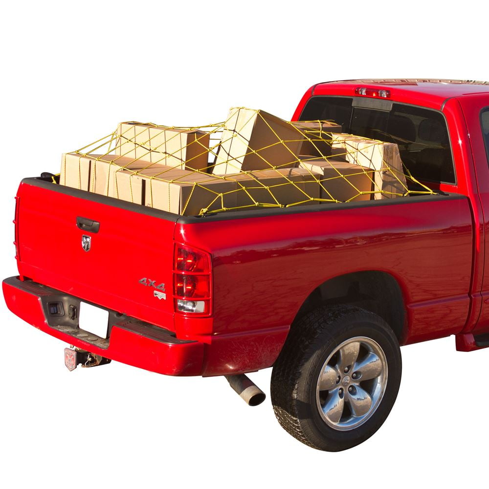 Truck Cargo Net Bed Cover Chevy Silverado 1500 2500 3500 tie down hooks strap HD 