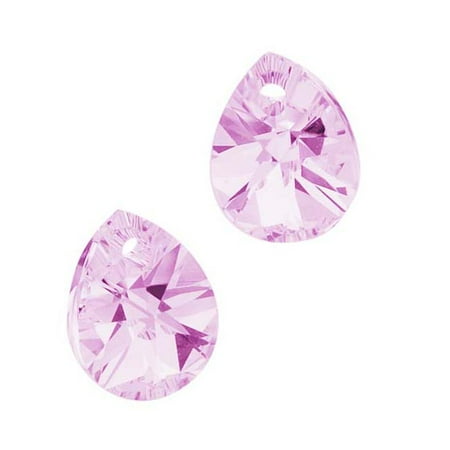 - Crystal, #6128 Mini Pear Pendants 8mm, 8 Pieces, Rosaline
