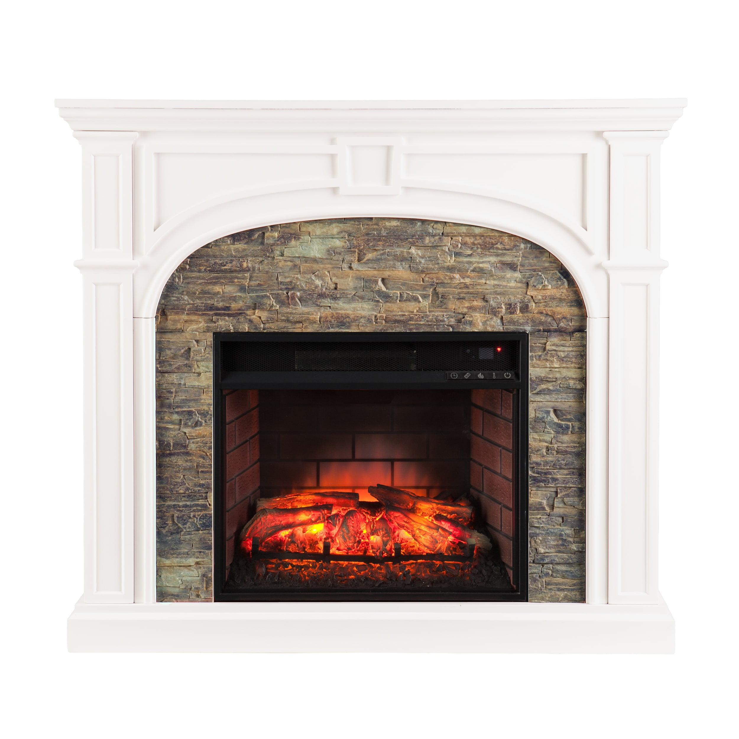 Lambert Electric Fireplace With Faux Stone Ideas Harper Blvd Gracewood Hollow Stevens White Stacked Stone Effect