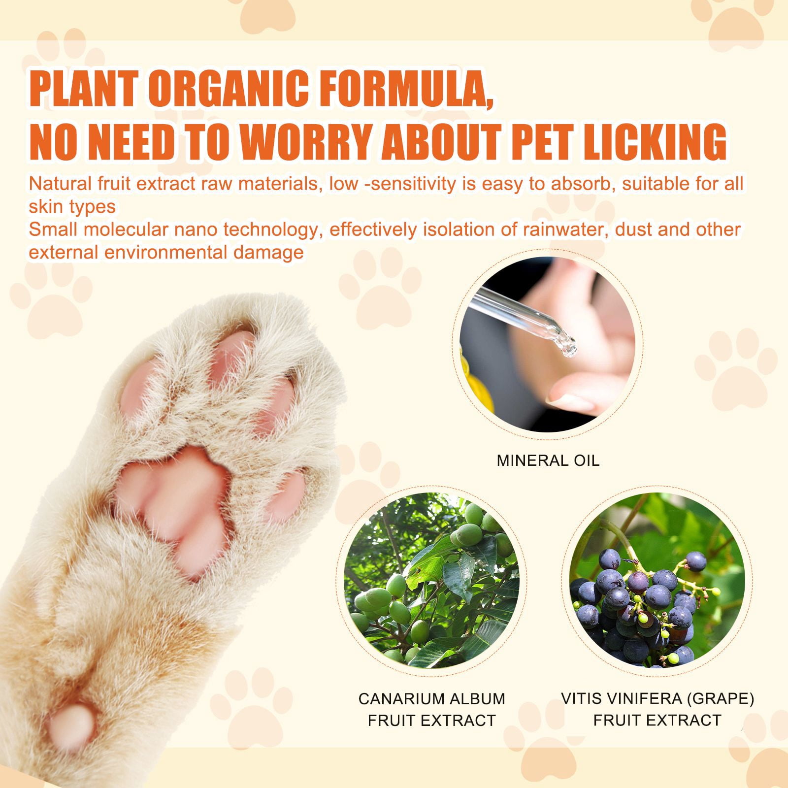 Alvantor Dog Paw Balm Moisturizing Cream for Dogs Cats Cracked Paw Pad Repair Protective Foot Care, 1.69fl.oz