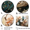thumbnail image 3 of Designart "Adornment Of Classic Vintage Peacock Flowers III" Animals Peacock Floater Framed Canvas Wall Art, 3 of 5
