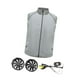 thumbnail image 2 of Chaleco de refrigeración con ventilador, poliéster, portátil, transpirable, para hombre y mujer, para verano Gris, 2 of 9