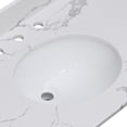 thumbnail image 4 of 19"x16" Oval Undermount White Ceramic Bathroom Sink Easy to Clean and Maintain Solid and Delicate Construction for Bathroom, 4 of 6