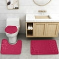 thumbnail image 5 of AuroraX Bathroom Rugs Sets 3 Piece,Absorbent Non Slip Washable Red Bathroom Rug Toilet Rug U Shaped Home Bathroom Decor Rustic/Lodge, 5 of 8