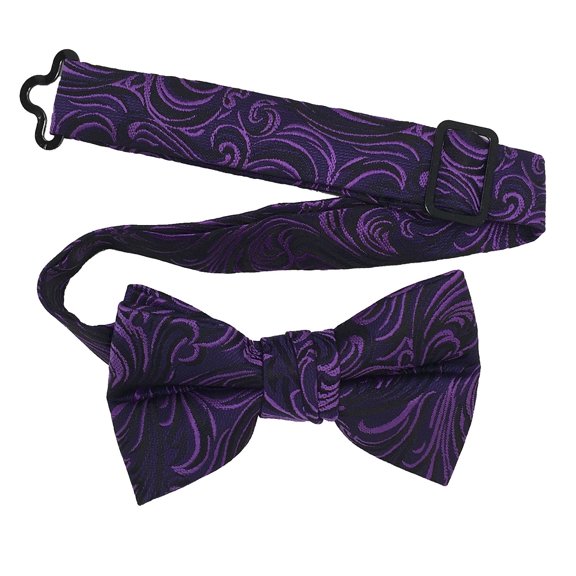 Boy’s Imperial Purple Formal Satin Pre-Tied Bow Tie by Spencer J’s Signature Satin Collection